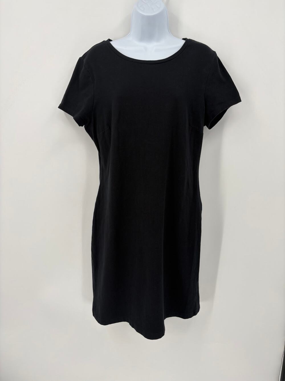 Old Navy Black Stretch Knit Dress – Size L – Cotton Blend